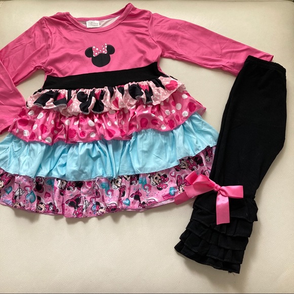 Minnie Mouse cute ruffle pants tunic outfit - Picture 5 of 8